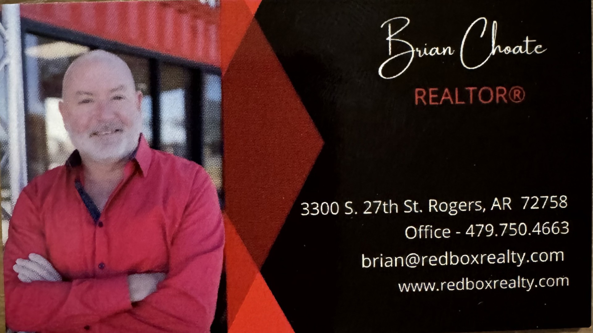 Brian Choate, REALTOR® — Red Box Realty business card